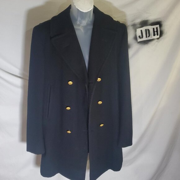 USNA Vintage Pea Coat Tailored by Jacob Reeds Sons - Picture 1 of 16